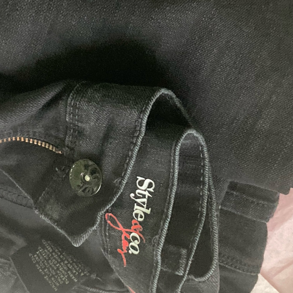 Women’s Tummy Control Straight Leg Black Jeans - Picture 6 of 8